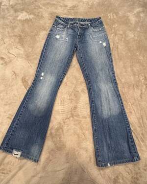 Y2K Bebe Distressed Sophie Low Rise Flare Leg Jeans ( NO TAG)